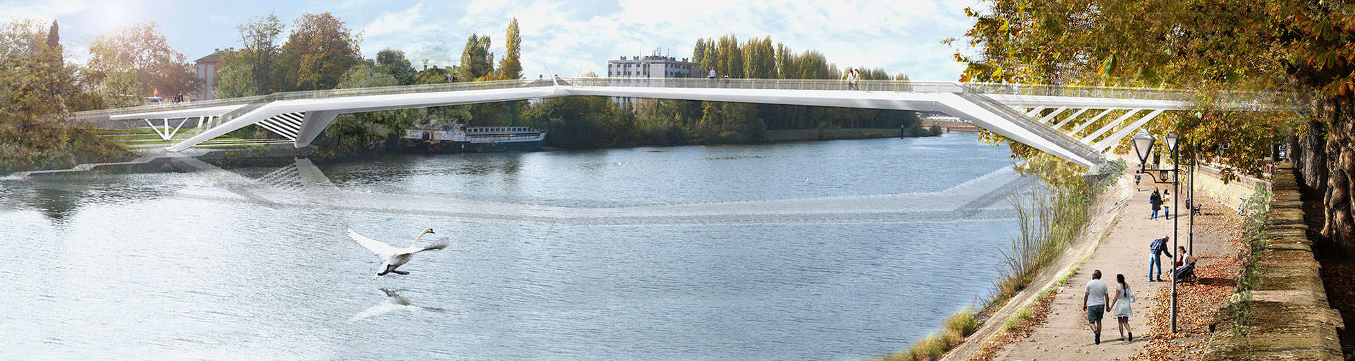 B+M Architecture - Vue depuis le pont des Alliés B+M Architecture - Vue depuis le pont des Alliés