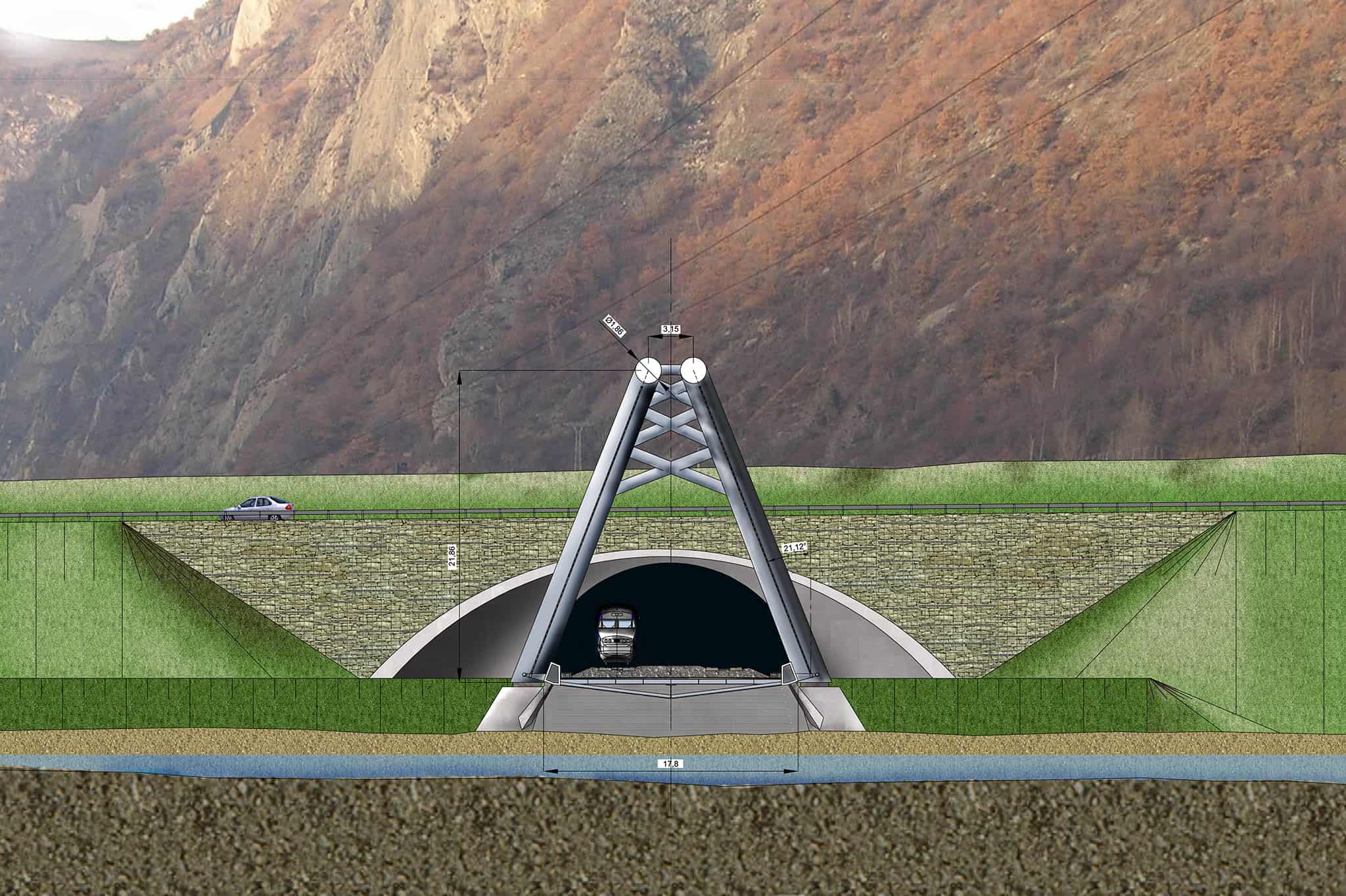 B+M Architecture - Entrée de tunnel